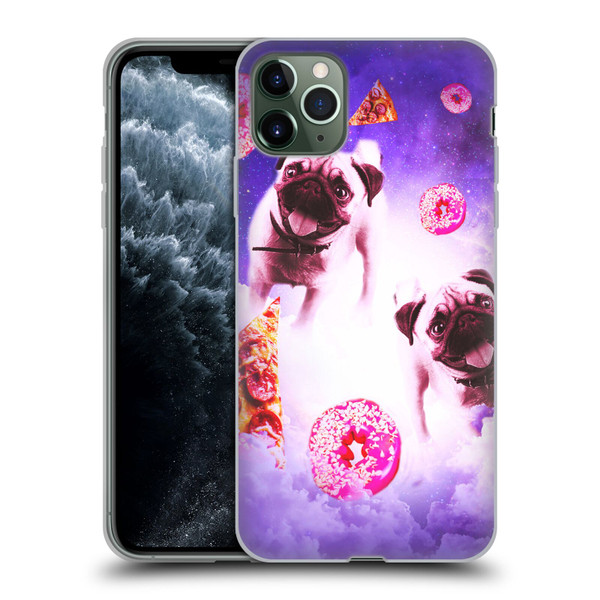 Random Galaxy Mixed Designs Pugs Pizza & Donut Soft Gel Case for Apple iPhone 11 Pro Max