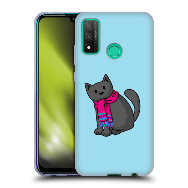Beth Wilson Doodlecats Cold In A Scarf Soft Gel Case for Huawei P Smart (2020)
