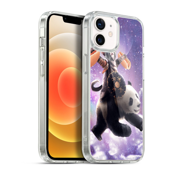 Random Galaxy Mixed Designs Warrior Cat Riding Panda Soft Gel Case for Apple iPhone 12 / iPhone 12 Pro & MagSafe