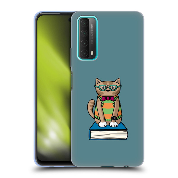 Beth Wilson Doodlecats Nerd Soft Gel Case for Huawei P Smart (2021)