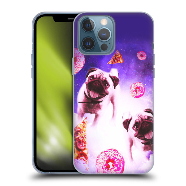 Random Galaxy Mixed Designs Pugs Pizza & Donut Soft Gel Case for Apple iPhone 13 Pro Max