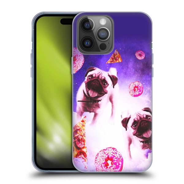 Random Galaxy Mixed Designs Pugs Pizza & Donut Soft Gel Case for Apple iPhone 14 Pro Max