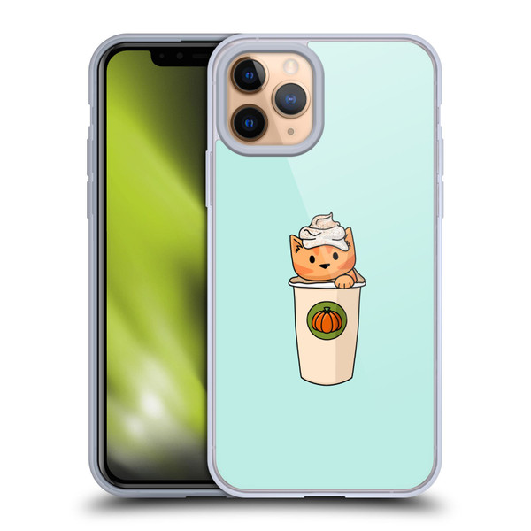Beth Wilson Doodlecats Pumpkin Spice Latte Soft Gel Case for Apple iPhone 11 Pro