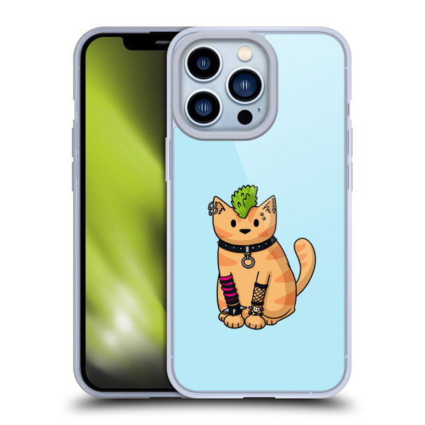 Beth Wilson Doodlecats Punk 2 Soft Gel Case for Apple iPhone 13 Pro