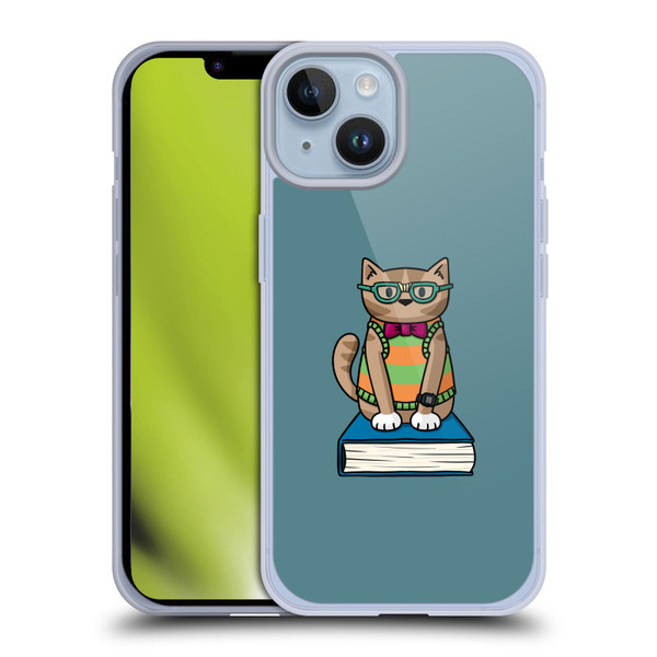 Beth Wilson Doodlecats Nerd Soft Gel Case for Apple iPhone 14