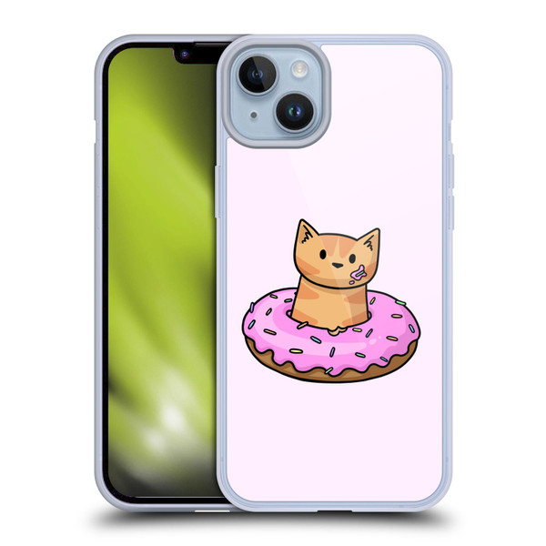 Beth Wilson Doodlecats Donut Soft Gel Case for Apple iPhone 14 Plus