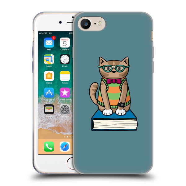 Beth Wilson Doodlecats Nerd Soft Gel Case for Apple iPhone 7 / 8 / SE 2020 & 2022