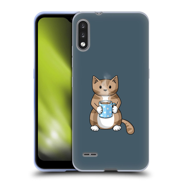 Beth Wilson Doodlecats Coffee Drinking Soft Gel Case for LG K22