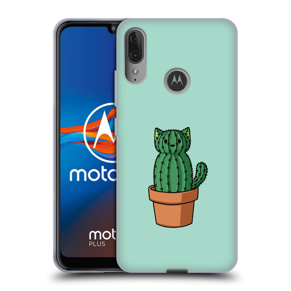 Beth Wilson Doodlecats Cactus Soft Gel Case for Motorola Moto E6 Plus