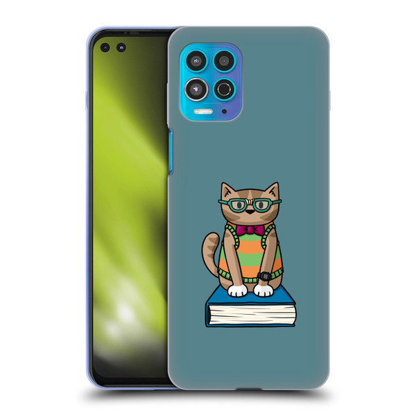Beth Wilson Doodlecats Nerd Soft Gel Case for Motorola Moto G100