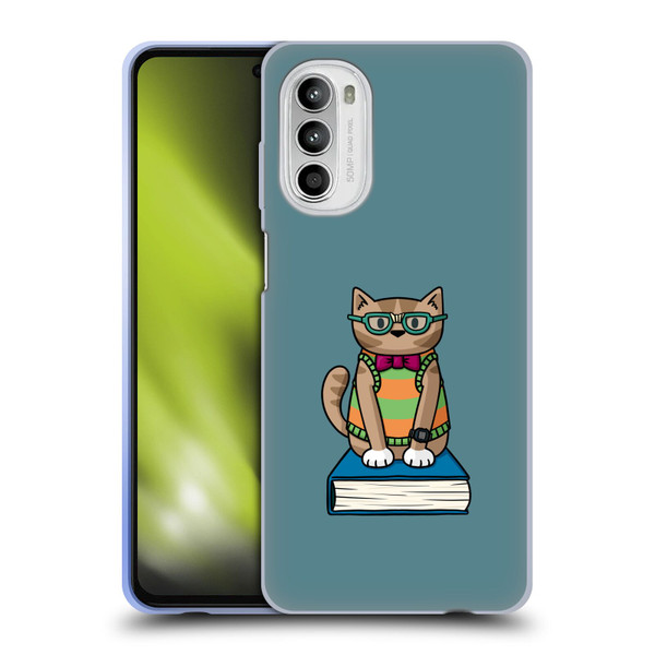 Beth Wilson Doodlecats Nerd Soft Gel Case for Motorola Moto G52