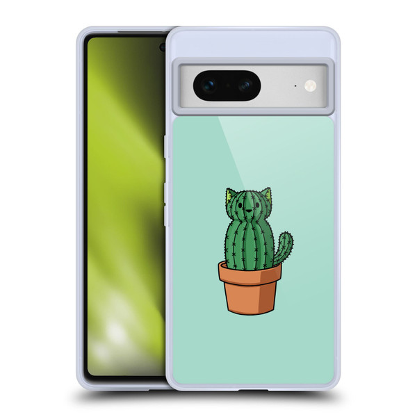 Beth Wilson Doodlecats Cactus Soft Gel Case for Google Pixel 7
