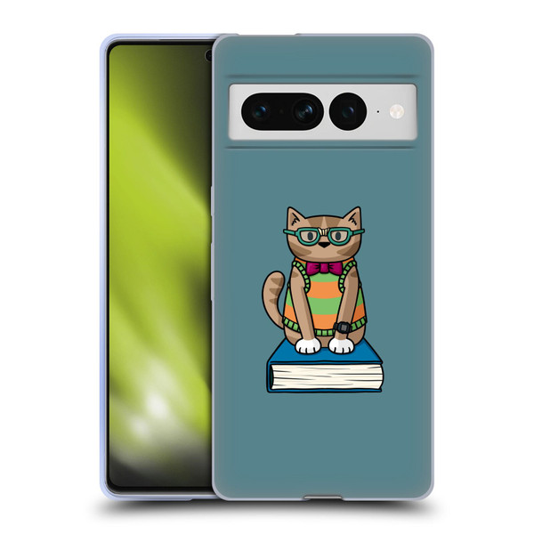 Beth Wilson Doodlecats Nerd Soft Gel Case for Google Pixel 7 Pro