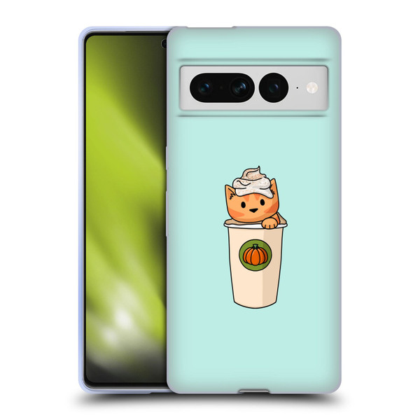 Beth Wilson Doodlecats Pumpkin Spice Latte Soft Gel Case for Google Pixel 7 Pro
