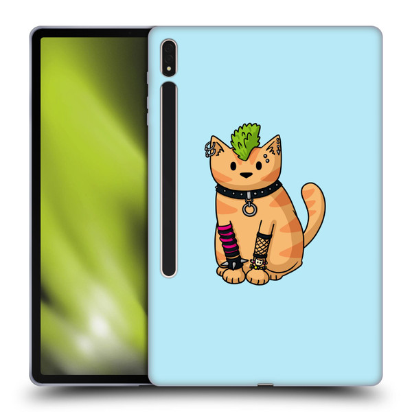 Beth Wilson Doodlecats Punk 2 Soft Gel Case for Samsung Galaxy Tab S8 Plus