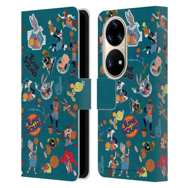 Space Jam: A New Legacy Graphics Squad Leather Book Wallet Case Cover For Huawei P50 Pro