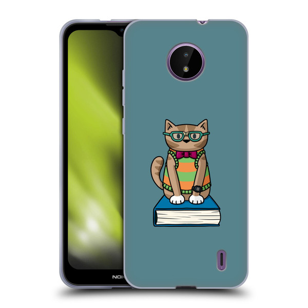 Beth Wilson Doodlecats Nerd Soft Gel Case for Nokia C10 / C20
