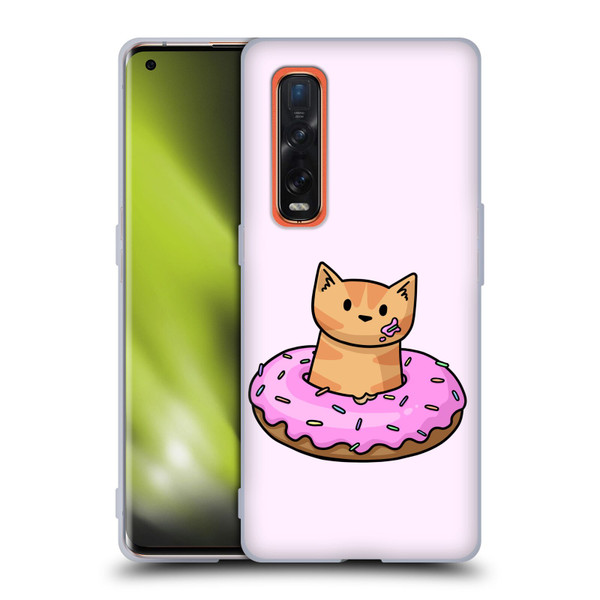 Beth Wilson Doodlecats Donut Soft Gel Case for OPPO Find X2 Pro 5G