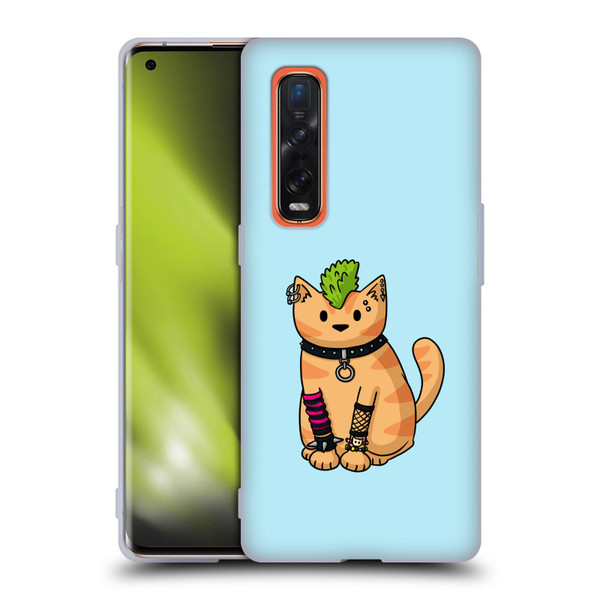 Beth Wilson Doodlecats Punk 2 Soft Gel Case for OPPO Find X2 Pro 5G