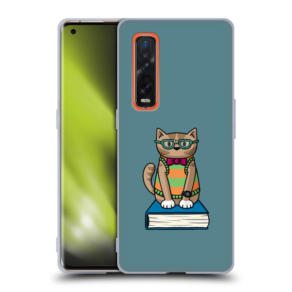 Beth Wilson Doodlecats Nerd Soft Gel Case for OPPO Find X2 Pro 5G