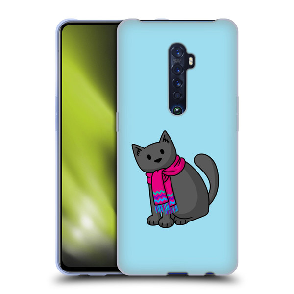 Beth Wilson Doodlecats Cold In A Scarf Soft Gel Case for OPPO Reno 2