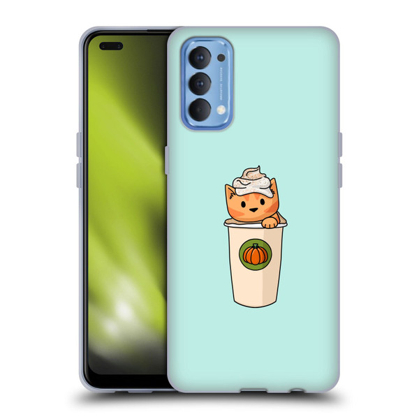 Beth Wilson Doodlecats Pumpkin Spice Latte Soft Gel Case for OPPO Reno 4 5G