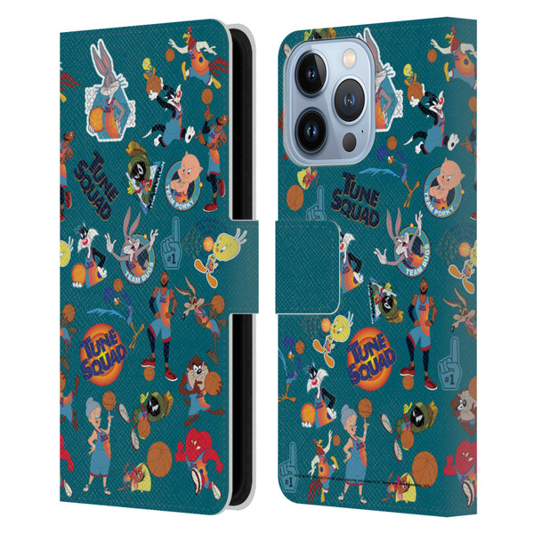 Space Jam: A New Legacy Graphics Squad Leather Book Wallet Case Cover For Apple iPhone 13 Pro