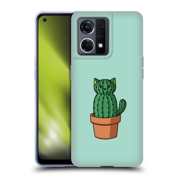 Beth Wilson Doodlecats Cactus Soft Gel Case for OPPO Reno8 4G