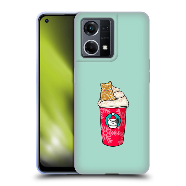 Beth Wilson Doodlecats Gingerbread Latte Soft Gel Case for OPPO Reno8 4G
