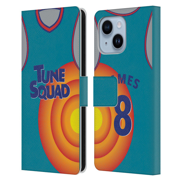 Space Jam: A New Legacy Graphics Jersey Leather Book Wallet Case Cover For Apple iPhone 14 Plus