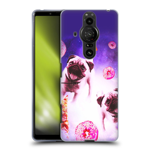 Random Galaxy Mixed Designs Pugs Pizza & Donut Soft Gel Case for Sony Xperia Pro-I