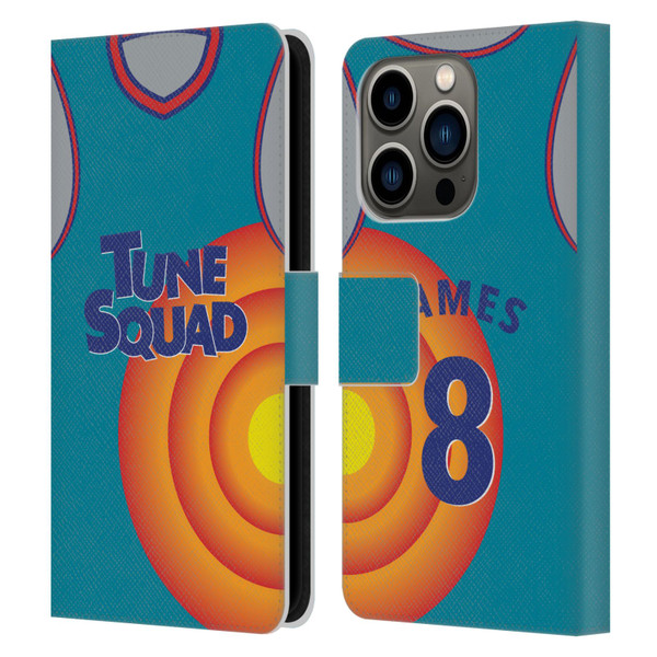 Space Jam: A New Legacy Graphics Jersey Leather Book Wallet Case Cover For Apple iPhone 14 Pro