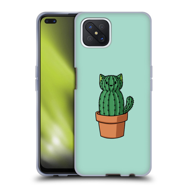 Beth Wilson Doodlecats Cactus Soft Gel Case for OPPO Reno4 Z 5G