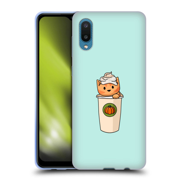 Beth Wilson Doodlecats Pumpkin Spice Latte Soft Gel Case for Samsung Galaxy A02/M02 (2021)