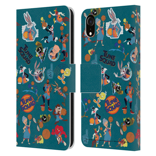 Space Jam: A New Legacy Graphics Squad Leather Book Wallet Case Cover For Apple iPhone XR