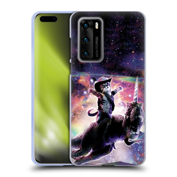 Random Galaxy Space Cat Dinosaur Unicorn Soft Gel Case for Huawei P40 5G