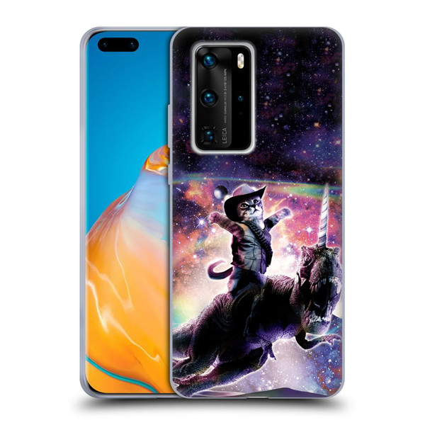 Random Galaxy Space Cat Dinosaur Unicorn Soft Gel Case for Huawei P40 Pro / P40 Pro Plus 5G