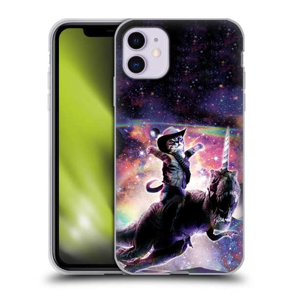 Random Galaxy Space Cat Dinosaur Unicorn Soft Gel Case for Apple iPhone 11