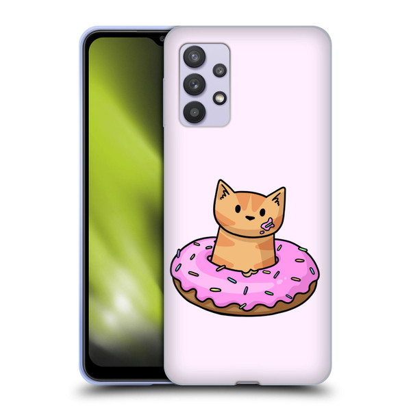 Beth Wilson Doodlecats Donut Soft Gel Case for Samsung Galaxy A32 5G / M32 5G (2021)