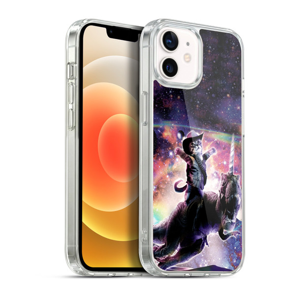 Random Galaxy Space Cat Dinosaur Unicorn Soft Gel Case for Apple iPhone 12 / iPhone 12 Pro & MagSafe