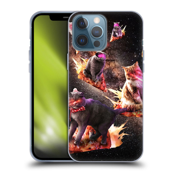 Random Galaxy Space Cat Fire Pizza Soft Gel Case for Apple iPhone 13 Pro Max