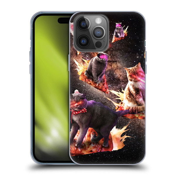 Random Galaxy Space Cat Fire Pizza Soft Gel Case for Apple iPhone 14 Pro Max