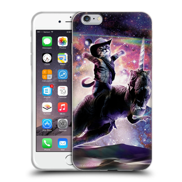 Random Galaxy Space Cat Dinosaur Unicorn Soft Gel Case for Apple iPhone 6 Plus / iPhone 6s Plus