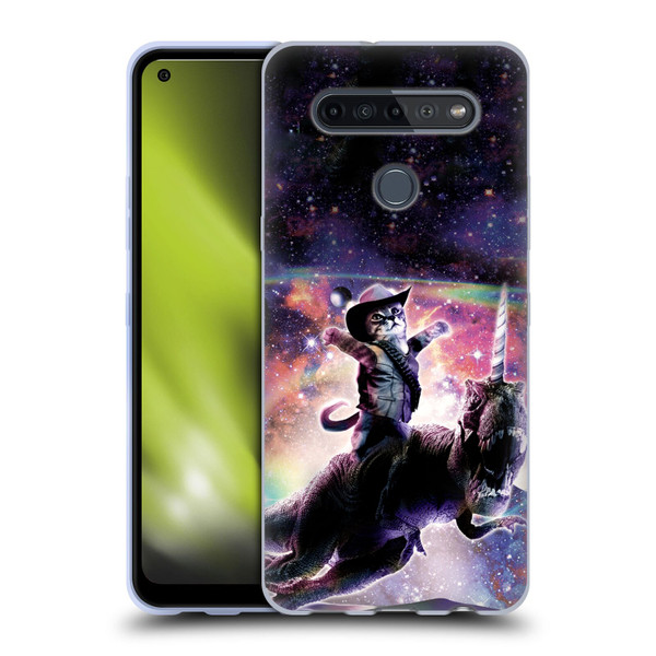 Random Galaxy Space Cat Dinosaur Unicorn Soft Gel Case for LG K51S
