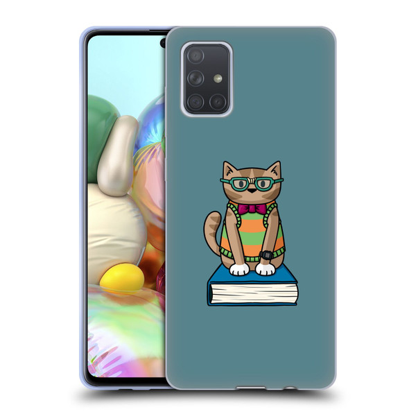 Beth Wilson Doodlecats Nerd Soft Gel Case for Samsung Galaxy A71 (2019)
