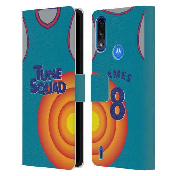 Space Jam: A New Legacy Graphics Jersey Leather Book Wallet Case Cover For Motorola Moto E7 Power / Moto E7i Power