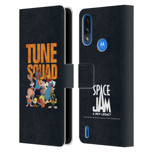 Space Jam: A New Legacy Graphics Tune Squad Leather Book Wallet Case Cover For Motorola Moto E7 Power / Moto E7i Power