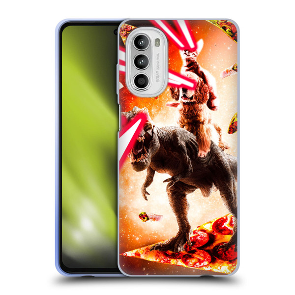 Random Galaxy Space Cat Dinosaur & Dog Lazer Eye Soft Gel Case for Motorola Moto G52