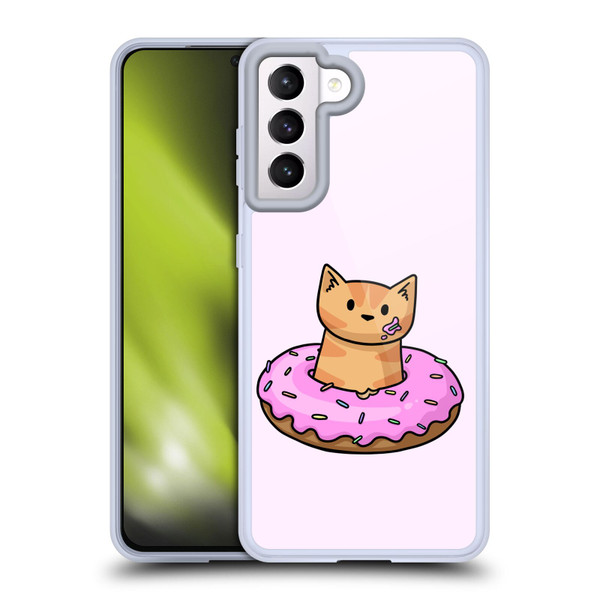 Beth Wilson Doodlecats Donut Soft Gel Case for Samsung Galaxy S21 5G