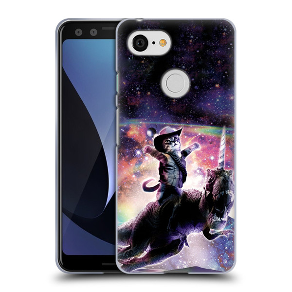 Random Galaxy Space Cat Dinosaur Unicorn Soft Gel Case for Google Pixel 3
